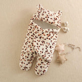 CHEETAH BABY WINTER SWADDLE WITH FEETS