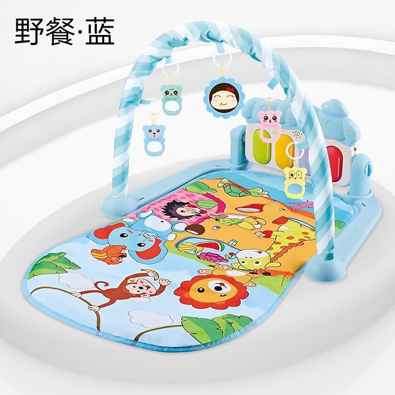 PIANO FITNESS RACK BABY PLAY GYM MUSICAL ACTIVITY PLAY MAT WITH HANGING TOY