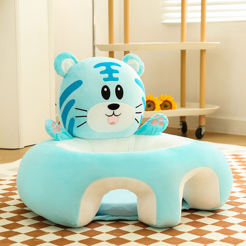 CARTOON BABY FLOOR SEAT FOR TODDLERS (BLUE TIGER )